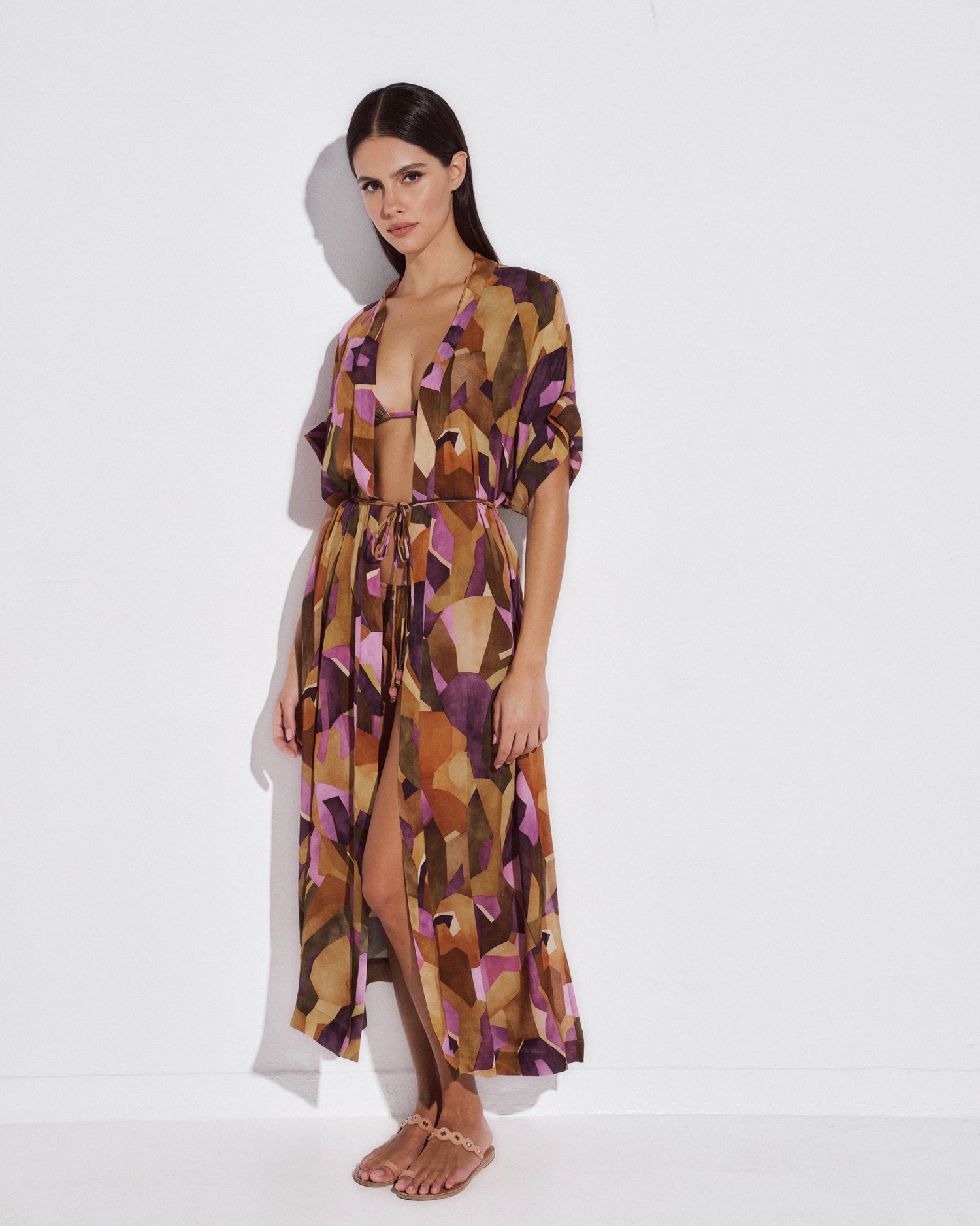 Cover Up Tunic with Tie - Maxi