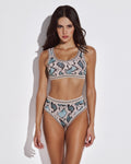 Daphne Bikini Crop Top with Crocheted Border