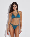 Athena Triangle Bikini Top with Crocheted Border