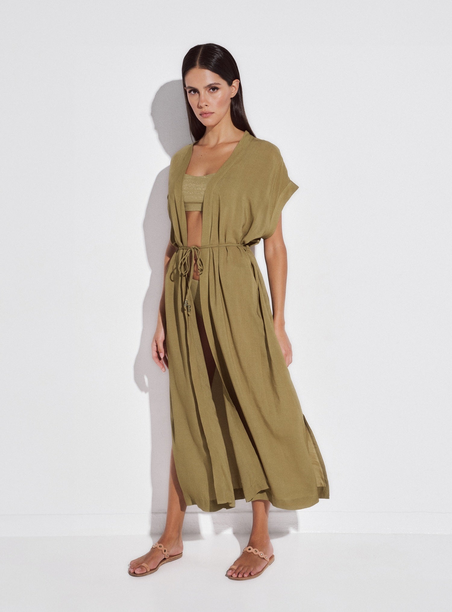 Cover Up Tunic with Tie - Maxi