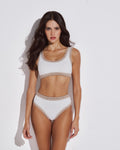 Zoe Bikini Crop Top with Crocheted Border