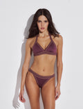 Athena Tanga Bikini Bottom with Crocheted Border