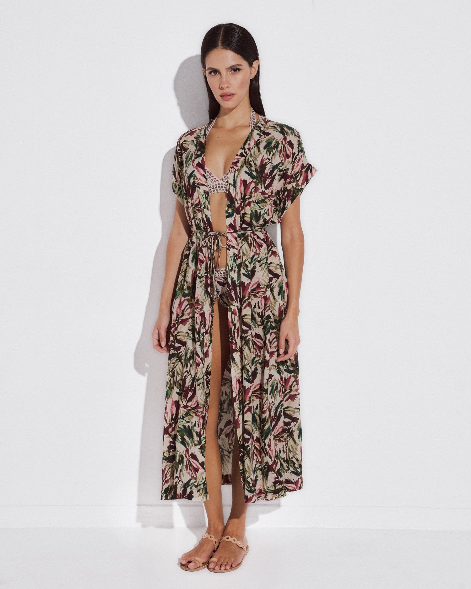 Cover Up Tunic with Tie - Maxi